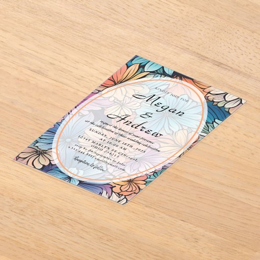 BRUILOFT Acryl Uitnodigingen (Laagn)