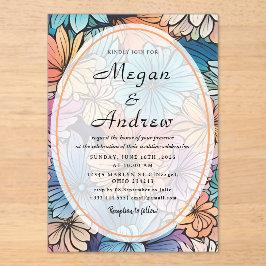 BRUILOFT Acryl Uitnodigingen