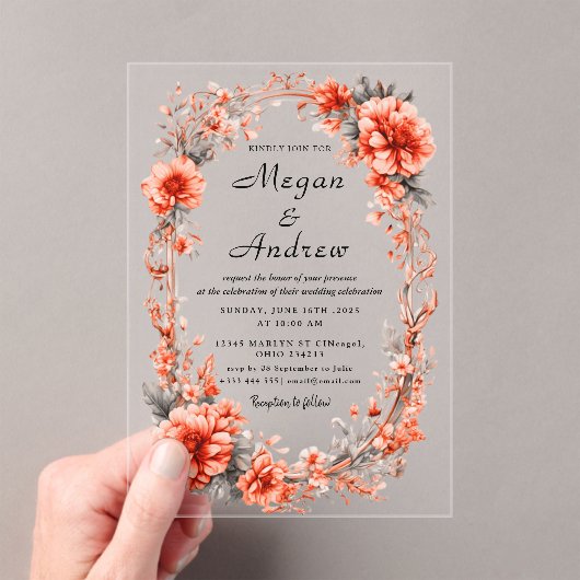 BRUILOFT Acryl Uitnodigingen (Insitu (Draagbaar))