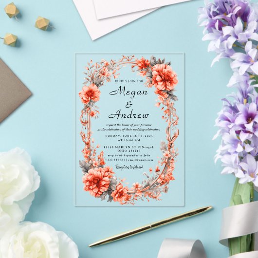 BRUILOFT Acryl Uitnodigingen (Insitu (Huwelijk))