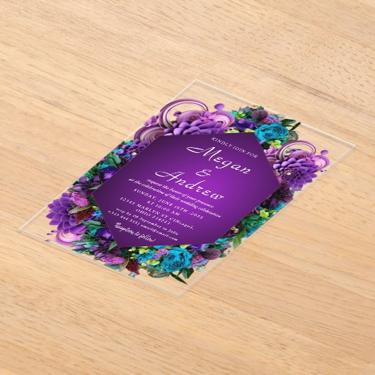 BRUILOFT Acryl Uitnodigingen (Laagn)