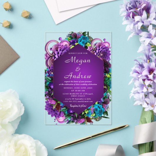 BRUILOFT Acryl Uitnodigingen (Insitu (Huwelijk))