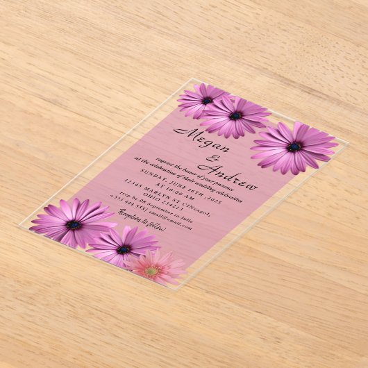 BRUILOFT Acryl Uitnodigingen (Laagn)