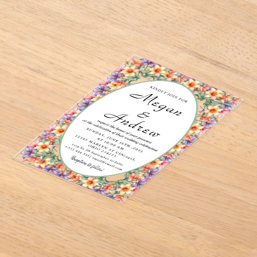 BRUILOFT Acryl Uitnodigingen (Laagn)