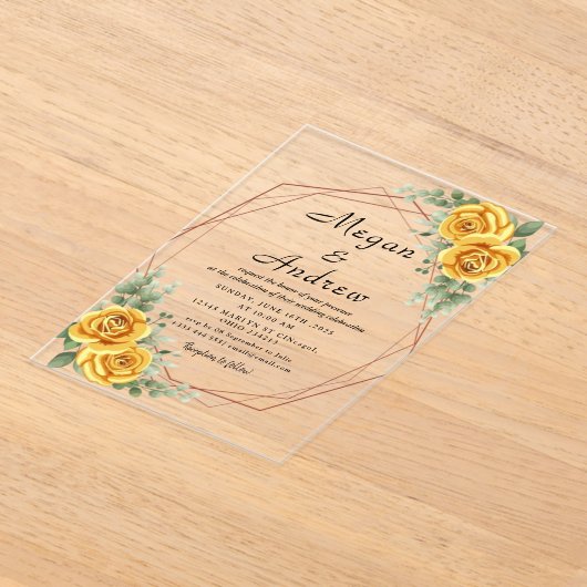 BRUILOFT Acryl Uitnodigingen (Laagn)