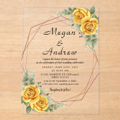 BRUILOFT Acryl Uitnodigingen (Voorkant)