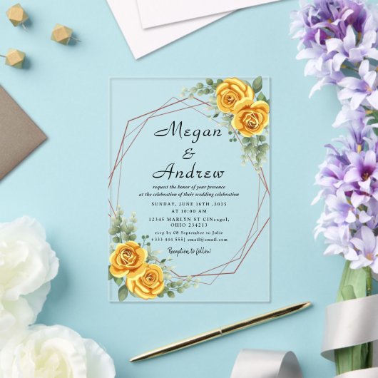 BRUILOFT Acryl Uitnodigingen (Insitu (Huwelijk))