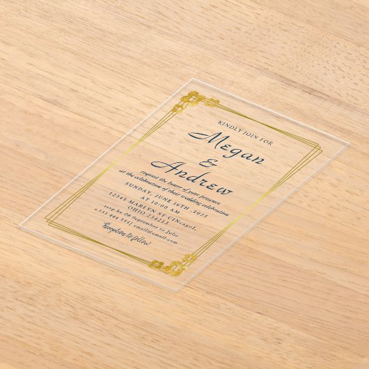 BRUILOFT Acryl Uitnodigingen (Laagn)