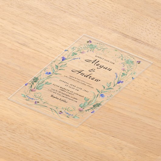 BRUILOFT Acryl Uitnodigingen (Laagn)