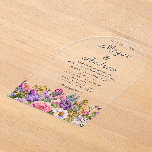 BRUILOFT Acryl Uitnodigingen (Laagn)