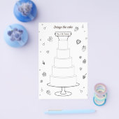 Bruiloft activiteiten Kleurplaten Design Cake Flyer (Enkel)