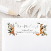 Bruiloft adres label winter groen (Insitu)