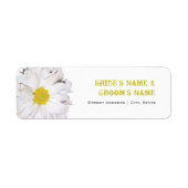 Bruiloft adreslabel - Daisy Etiket (Voorkant)