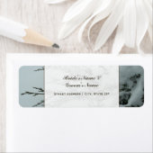 Bruiloft adreslabel - Evergreen Tree met sneeuw Etiket (Insitu)