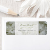 Bruiloft adreslabel - witte bloemen etiket (Insitu)