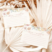 Bruiloft Advice and Wishes Kaart | Wildflower