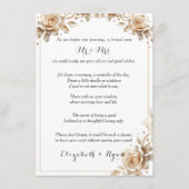 Bruiloft advies Goede wensen Suiker Snoep Rozen (Voorkant)