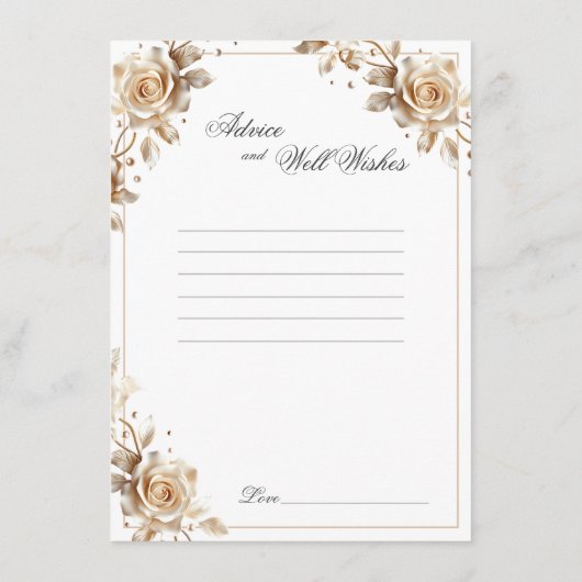 Bruiloft advies Goede wensen Suiker Snoep Rozen (Achterkant)