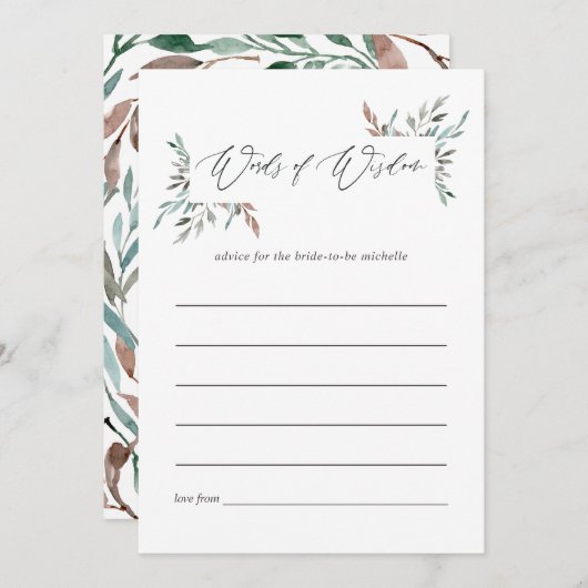 Bruiloft advies met rustieke groene winterthema (Voorkant / Achterkant)