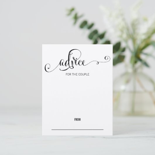 Bruiloft Advieskaart 'Rustic Modern We Do Script' (Staand voorkant)