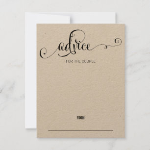 Bruiloft Advieskaart 'Rustic Modern We Do Script'