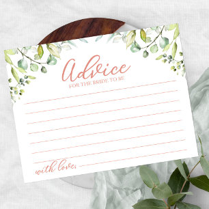 Bruiloft Advieskaarten met Groene Decoratie Briefkaart