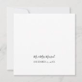 Bruiloft Afbeelding Chic modern handschrift vierka Bedankkaart (Achterkant)