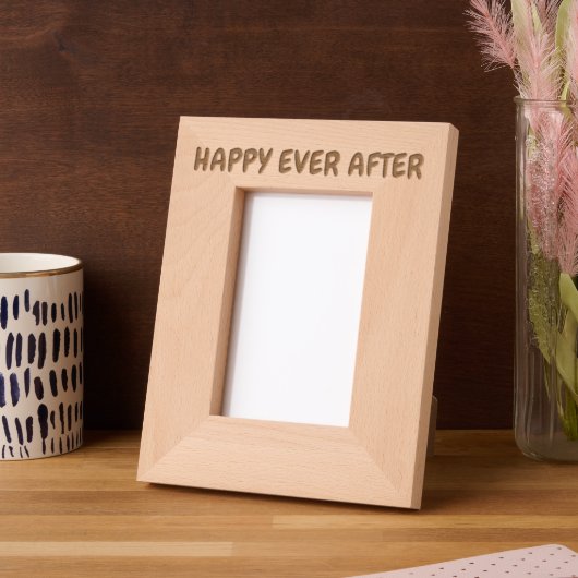 BRUILOFT AFBEELDING LIJST HAPPY EVER AFTER GEGRAVEERDE LIJSTJES (Links)