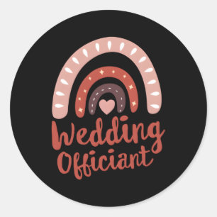 Bruiloft ambtenaar voorstel zal u ons trouwen Boho Ronde Sticker