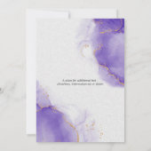 Bruiloft Amethist Abstract Skies Kaart (Achterkant)
