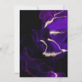 Bruiloft | Amethyst Paarse alcoholinkt Kaart (Achterkant)