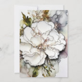 Bruiloft anjer alcoholinkt Abstract Kaart (Achterkant)