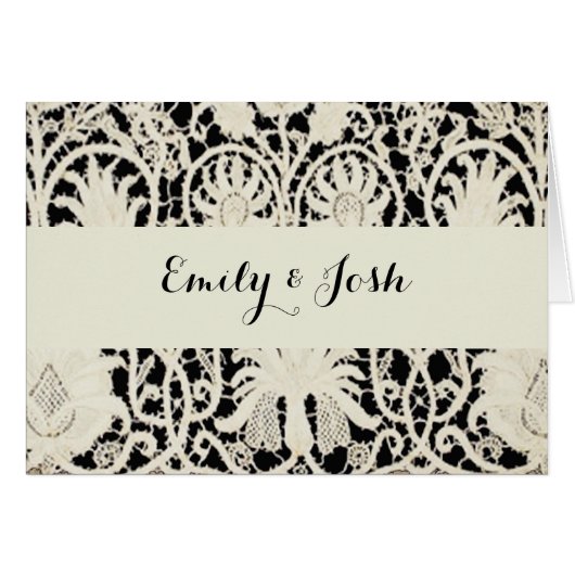 Bruiloft Antiek Kant Linnen Wit Classic (Voorkant Horizontaal)