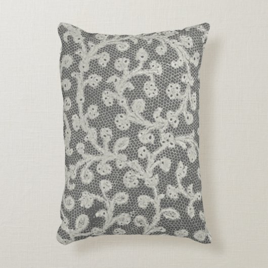 Bruiloft Antiek Kant Linnen Wit Classic  Accent Kussen (Voorkant(Verticaal))