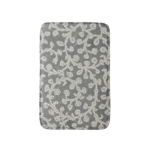 Bruiloft Antiek Kant Linnen Wit Classic  Badmat (Voorkant Verticaal)