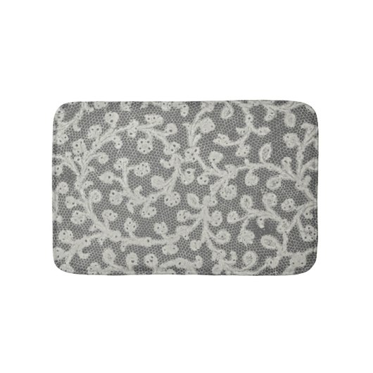 Bruiloft Antiek Kant Linnen Wit Classic  Badmat (Voorkant)