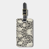 Bruiloft Antiek Kant Linnen Wit Classic Bagagelabel (Voorkant verticaal)