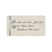 Bruiloft Antiek Kant Linnen Wit Classic  Etiket (Voorkant)