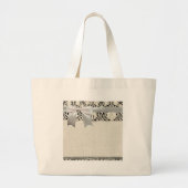 Bruiloft Antiek Kant Linnen Wit Classic  Grote Tote Bag (Voorkant)