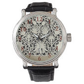 Bruiloft Antiek Kant Linnen Wit Classic Horloge (Voorkant)