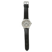 Bruiloft Antiek Kant Linnen Wit Classic Horloge (Vlak)
