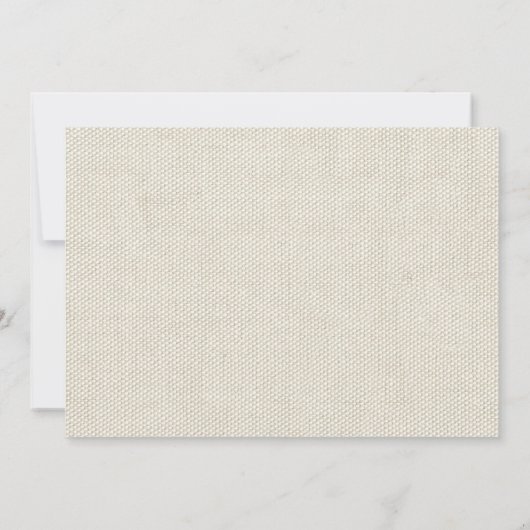 Bruiloft Antiek Kant Linnen Wit Classic  Kaart (Achterkant)