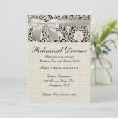 Bruiloft Antiek Kant Linnen Wit Classic  Kaart (Staand voorkant)