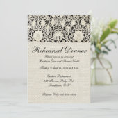 Bruiloft Antiek Kant Linnen Wit Classic Kaart (Staand voorkant)