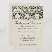 Bruiloft Antiek Kant Linnen Wit Classic Kaart (Voorkant / Achterkant)