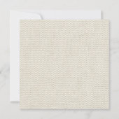 Bruiloft Antiek Kant Linnen Wit Classic Kaart (Achterkant)