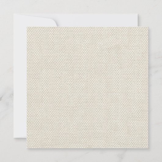 Bruiloft Antiek Kant Linnen Wit Classic Kaart (Achterkant)