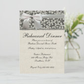 Bruiloft Antiek Kant Linnen Wit Classic Kaart (Staand voorkant)