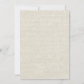 Bruiloft Antiek Kant Linnen Wit Classic Kaart (Achterkant)