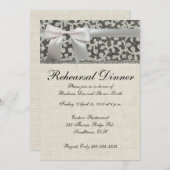 Bruiloft Antiek Kant Linnen Wit Classic Kaart (Voorkant / Achterkant)